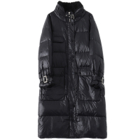 憨厚皇后2020年冬季新款长款羽绒服女士时尚休闲宽松外套白鸭绒