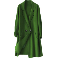 憨厚皇后羊毛双面毛呢外套女士春秋时尚新款呢子大衣休闲长款