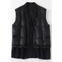 憨厚皇后秋冬时尚新款羽绒服女士外套宽松中长款休闲马甲