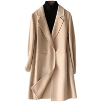 憨厚皇后2020时尚新款双面毛呢外套女全羊毛呢子大衣宽松长款