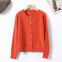 汤尼保罗百搭圆领纽扣针织衫