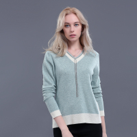 汤尼保罗时尚V领百搭羊毛衫