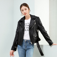 汤尼保罗帅气真皮皮衣黑色