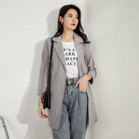 汤尼保罗干练西装领风衣灰色