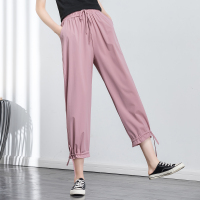 汤尼保罗松紧高腰宽松休闲裤