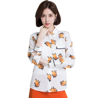 恒源祥女士衬衫春季款韩版100%桑蚕丝女长袖真丝衬衫打底衬衣