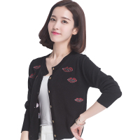 恒源祥女士针织开衫春季款针织衫开衫女外套糖果色空调衫