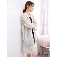 恒源祥女士针织开衫夏款女开衫宽松薄外套中长款百搭气质防晒披肩