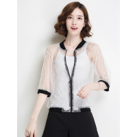 恒源祥女士棒球服外套夏款薄短袖宽松休闲服清凉女外套