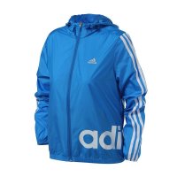 adidas阿迪达斯女装外套夹克三条纹运动服AP5885 蓝色 L
