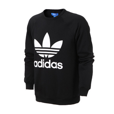 adidas阿迪达斯三叶草男子卫衣经典logo休闲运动服AY7791 L 黑色