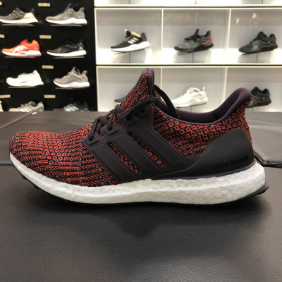 adidas阿迪达斯男子跑步鞋ULTRABOOST休闲运动鞋CP9248 暗墨水红/1号黑色