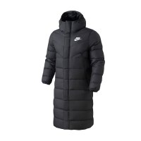 耐克男装羽绒服长款连帽防风保暖休闲运动服AA8854 L AA8854-010黑色