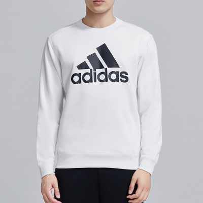 【自营】adidas男服卫衣圆领套头衫针织训练运动服DN1451 L DN1451白色