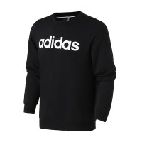 Adidas阿迪达斯NEO男装春季运动圆领卫衣针织衫DW7923 L DW7923黑+白