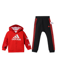 adidas童男服婴童针织套装宝宝休闲运动套服DW5941
