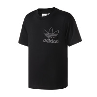 Adidas阿迪达斯三叶草男装运动休闲LOGO款圆领T恤DV1563