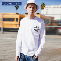 Lilbetter长袖T恤男纯棉印花上衣嘻哈街头潮牌打底衫男士春装体恤