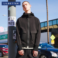 Lilbetter春季外套男 春装连帽帅气个性外衣日系修身男士嘻哈夹克