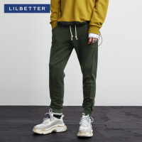 Lilbetter男士哈伦裤 休闲运动束脚裤弹力修身小脚裤港风九分裤男