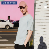 Lilbetter男士短袖T恤 夏季简约纯色半袖潮流圆领套头纯棉体恤男