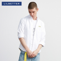 Lilbetter男士衬衫 衫休闲春天新款长袖白衬衣男