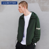 Lilbetter男士连帽外套 军绿色潮牌运动学生外衣春天休闲夹克男LB