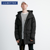 Lilbetter冬季羽绒服男 新款纯色修身外套保暖加厚连帽男士羽绒衣