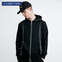 Lilbetter嘻哈卫衣男 韩版修身连帽外套纯棉潮流百搭男士开衫卫衣