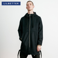 Lilbetter毛呢大衣男 冬季连帽外套休闲纯色披风中长款男士风衣潮