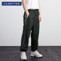 Lilbetter男士哈伦裤 春天收口运动裤条纹刺绣束脚裤嘻哈长裤男LB