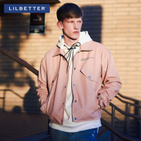 Lilbetter男士皮衣 春天短款翻领PU皮外套时尚帅气潮流机车夹克男