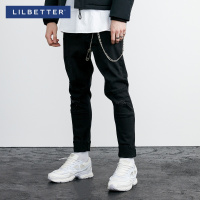 Lilbetter破洞牛仔裤男 韩版复古休闲裤修身铅笔裤男士百搭长裤LB