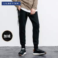 Lilbetter休闲裤男 冬季加绒哈伦裤保暖加厚束脚裤男士运动卫裤潮