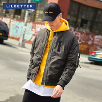 Lilbetter冬季外套男 保暖印花棉服短款立领棒球衫港风男士棉衣LB