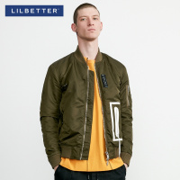 Lilbetter冬季棉袄男 时尚潮牌印花学生外套短款帅气修身男士棉衣