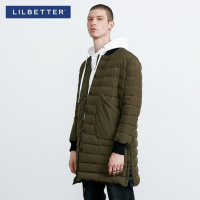 Lilbetter男士冬季羽绒服 军旅轻薄立领羽绒衣中长款修身外套男潮