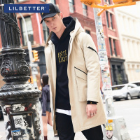 Lilbetter男士羽绒服 时尚街头潮牌外套保暖加绒冬装连帽羽绒衣男