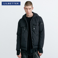 Lilbetter外套男冬季 时尚潮流棉服保暖连帽棉袄防寒加厚男士棉衣