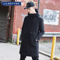 Lilbetter男士冬季羽绒服 简约纯色修身连帽外套御寒防风羽绒衣男