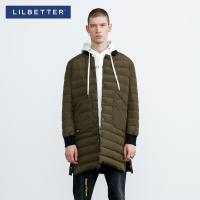 lilbetter冬季军旅轻薄立领中长款羽绒服外套