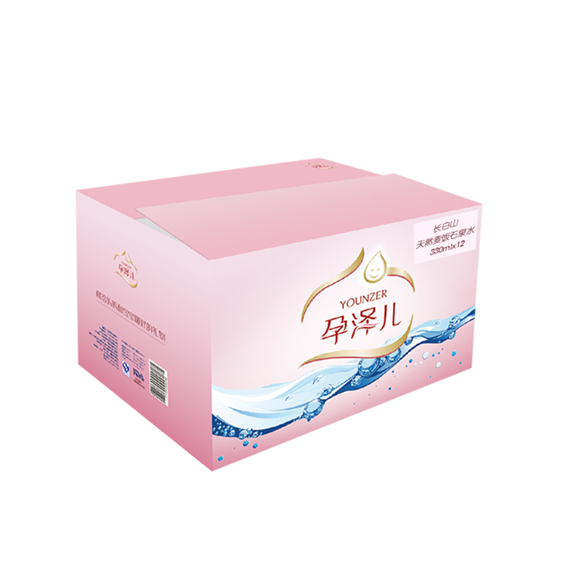 孕泽儿长白山天然麦饭石泉水330ml*12瓶/箱