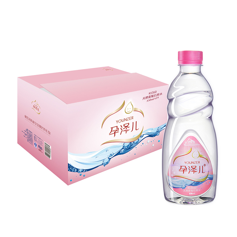 孕泽儿长白山天然麦饭石泉水330ml*24瓶/箱