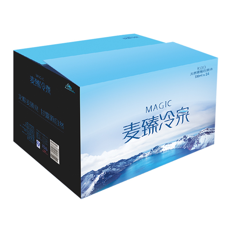 麦臻冷泉 长白山矿泉水 天然麦饭石山泉水330ml*24瓶 整箱