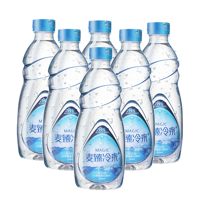 麦臻冷泉 长白山矿泉水 天然麦饭石山泉水550ml*24瓶 整箱
