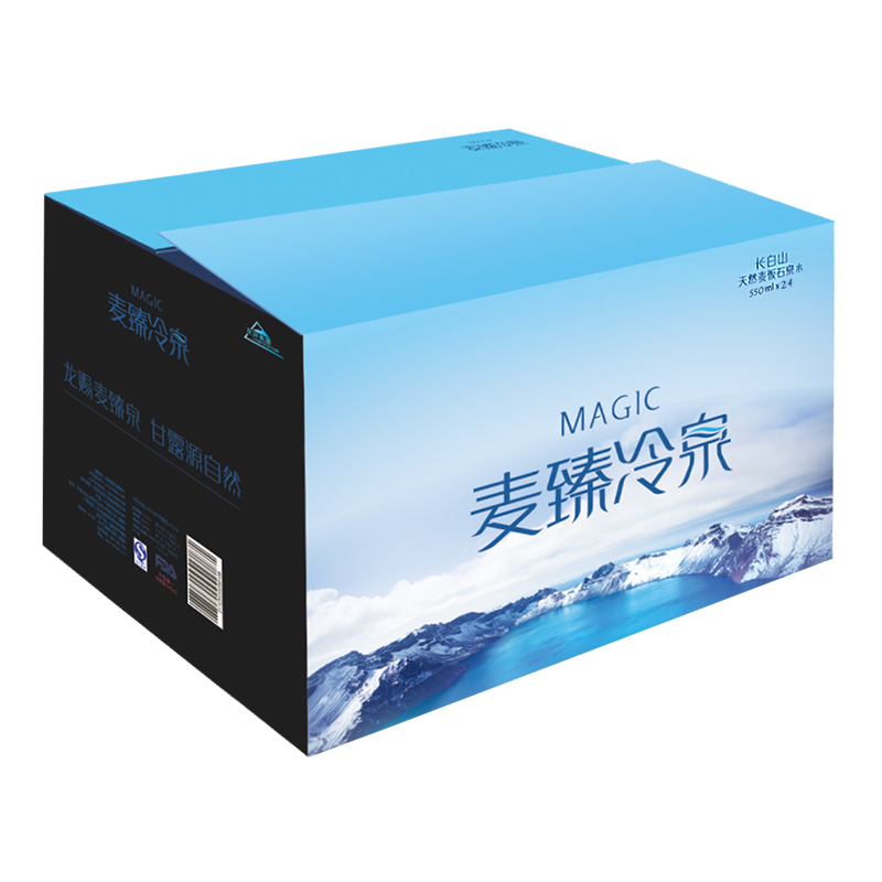 麦臻冷泉 长白山矿泉水 天然麦饭石山泉水550ml*24瓶 整箱