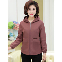 媛宿(YuanSu)中老年女装妈妈装秋装新款夹克外套上衣女装妈妈装春秋女薄款外套6384