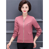 媛宿(YuanSu)妈妈秋装外套女短款中年40岁2018新款中老年人春秋季上衣夹克衫6455