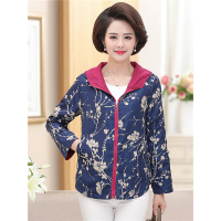 媛宿(YuanSu)妈妈秋装气质外套女春秋40岁50中年2018新款中老年夹克风衣上衣薄6435