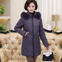 媛宿(YuanSu)中老年人女装冬装大码洋气上衣妈妈棉袄中长款加厚棉衣棉服外套女6554